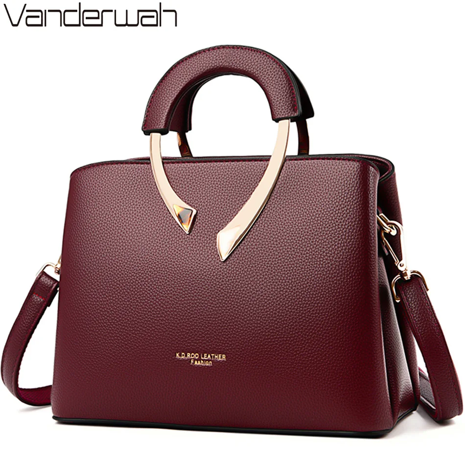 Luxury Bags Reseller - 本物のヴァンダーウォール高品質 Pu レザーカジュアルトート高級ハンドバッグ女性バッグデザイナーショルダークロスボディバッグ女性のための 2025