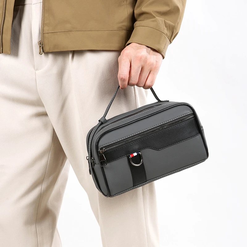 Wristlet Wallet Zipper - ビジネスリストレットフォンウォレット男性用カジュアルハンドバッグSAC新作高級ブランドメンズクラッチバッグレザーロングパースパスワードマネーバッグ
