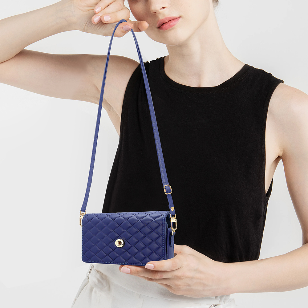 Luxury Bags For You - 調節可能なクロスボディストラップ付き携帯電話ウォレットバッグ、ユニバーサル高級PUレザー製携帯電話バッグ（iPhone/Samsung/Huawei対応）