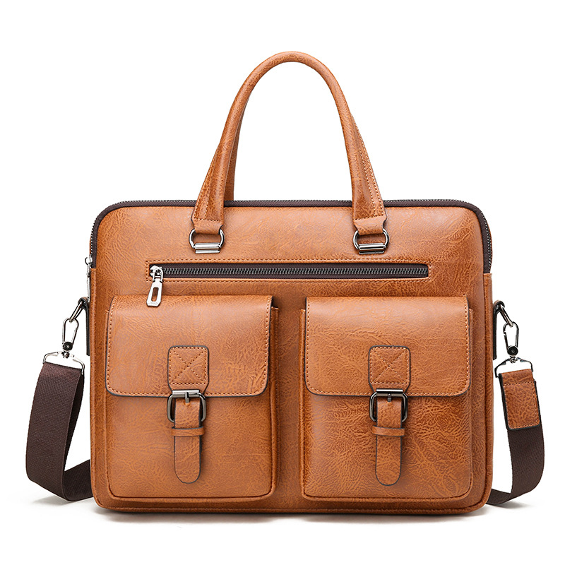 Luxury Bags Tote - 男性用PUレザービジネスブリーフケース,ショルダーバッグ,ラップトップ用オフィスランチバッグ,A4ファイル,高級ブランド