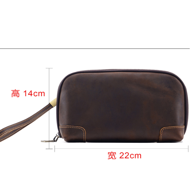 Wristlet Wallet Zipper - ヴィンテージ 100% 本革ジッパーリストレットクラッチバッグミニ財布電話財布キー用女性男性イブニング日常使用