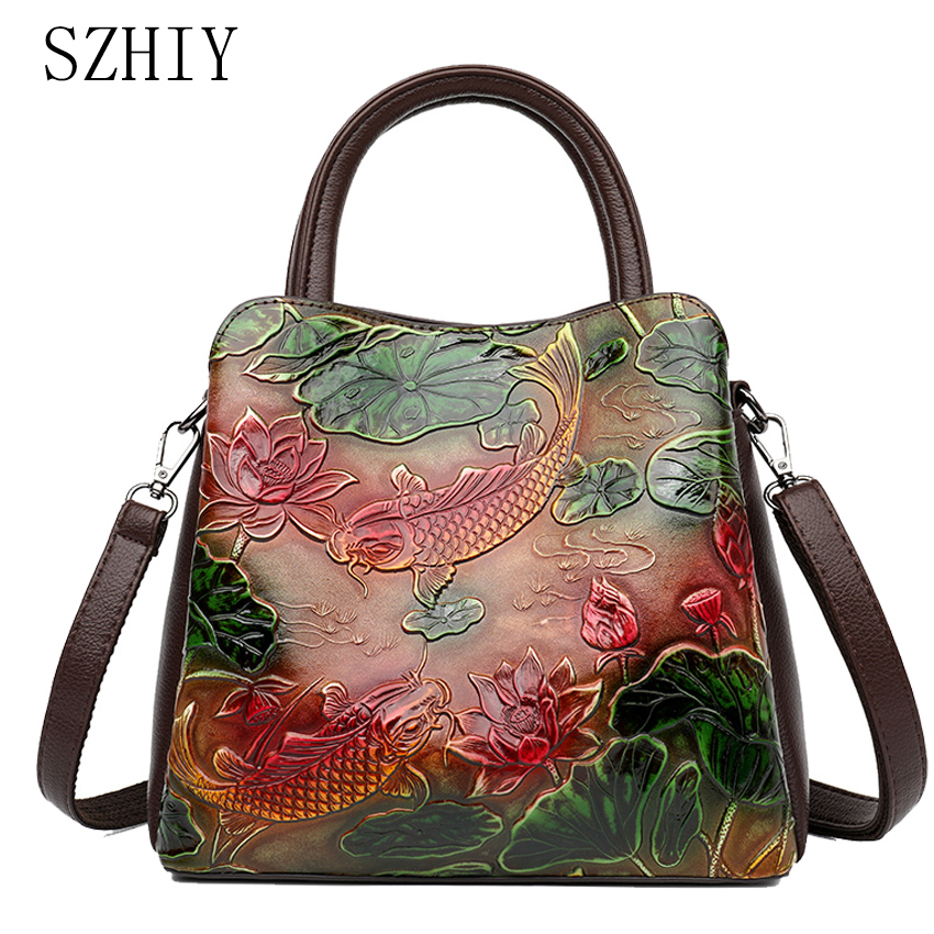 Luxury Bags Medium Size - レトロハンドバッグ女性ショルダーバッグ豪華なデザイナー 3D プリントハンドバッグオフィスギフト中型マルチポケット斜めクロスバッグ