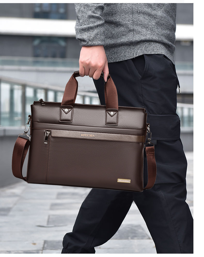 Luxury Bags Tote - 2026 新しい高級ブランド男のハンドバッグ革ラップトップブリーフケースビジネス A4 ドキュメントバッグ IPAD オフィス男性ヴィンテージショルダーバッグ
