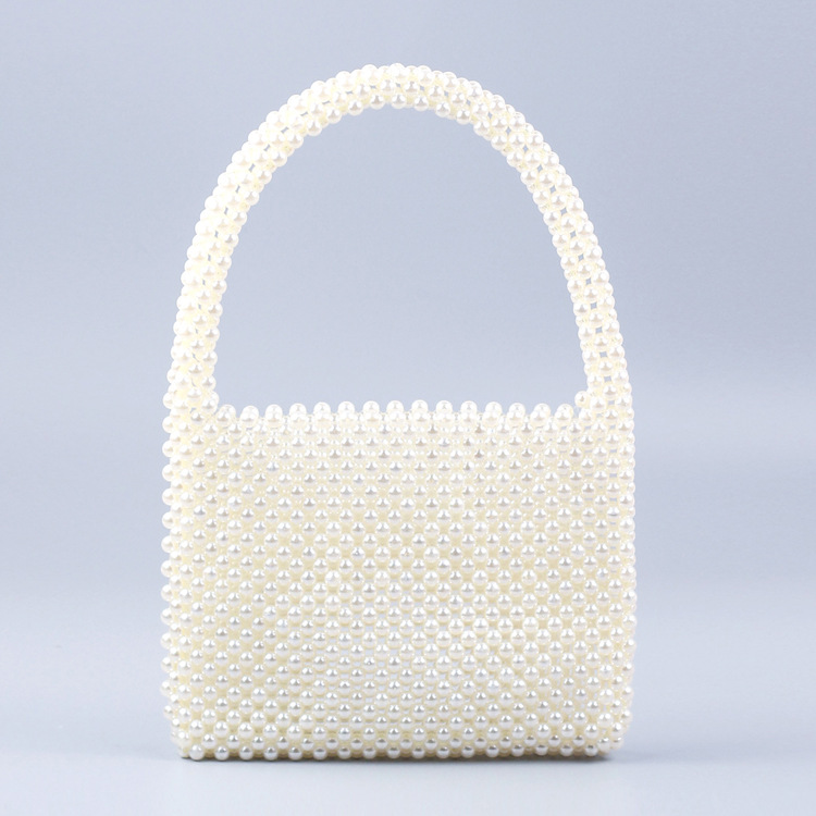 Luxury Bags White - 女性のためのビーズのハンドバッグ,ヴィンテージのトートバッグ,パール,手作り,高級パーティーバッグ,夜,白