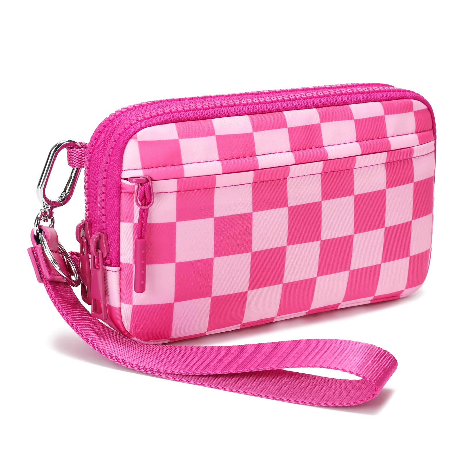 Wristlet Wallet Zipper - [DOYOGI リストレットウォレット] DOYOGI チェック柄クロスボディバッグ リストレットウォレット 女性用