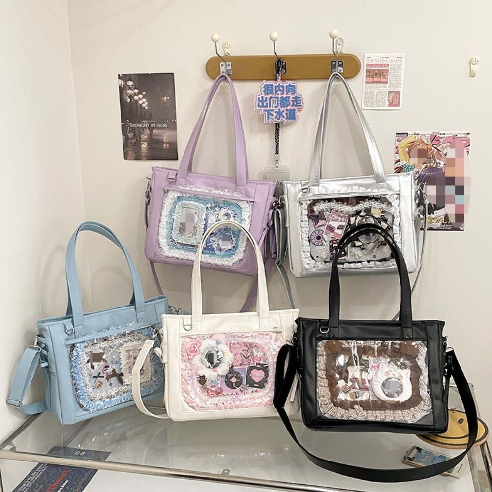 Luxury Bags Tote - 新しい日本の可愛いカワイイ女の子向けオルチャン風Y2Kイタバッグ、デイリー通勤、授業用トートバッグ、スイートガール、女子高生制服風ショルダーバッグ、高級バッグ