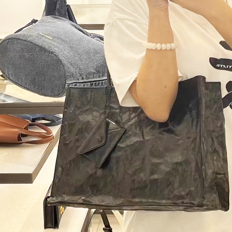 韓国カジュアルクラフト紙トートバッグ女性の高級デザイナーハン - Luxury Bags Tote のレビューと価格