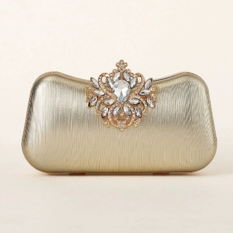 ダークグリーンベルベットクラッチバッグ高級ラインストーン花柄 - Luxury Bags Reseller のレビューと価格