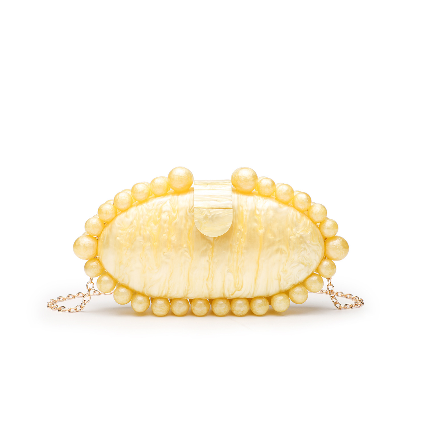 エレガントな大理石アクリルクラッチバッグパールホワイトクロス - Luxury Bags White のレビューと価格