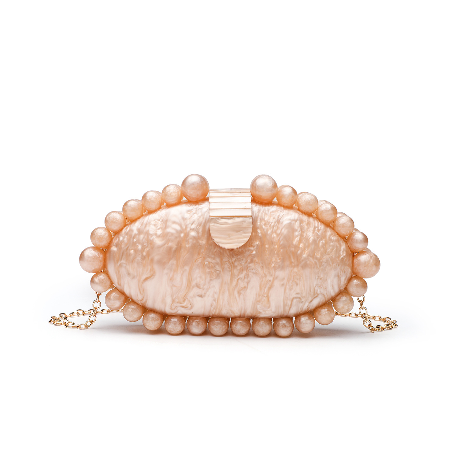 エレガントな大理石アクリルクラッチバッグパールホワイトクロス - Luxury Bags White のレビューと価格