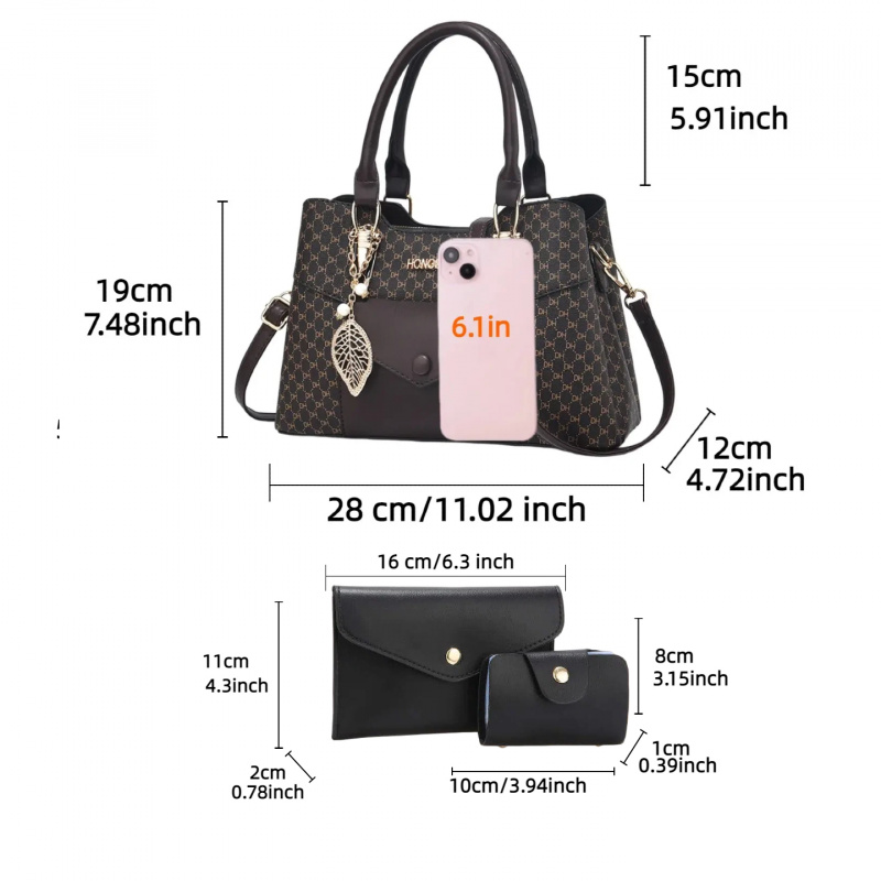 高級感のある質感の大型通勤用トートバッグ、カラーブロックデザ - Luxury Bags For You のレビューと価格