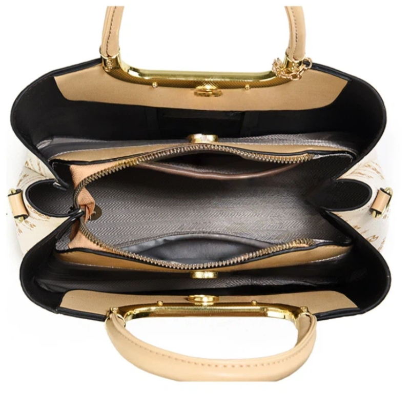 ライトラグジュアリー高級プリントハンドバッグ（女性用）、3ピ - Luxury Bags For You のレビューと価格