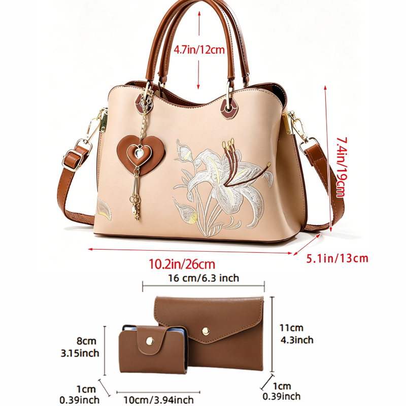 中国風刺繍ハンドバッグ（女性用）、軽量高級多用途刺繍ショルダ - Luxury Bags For You のレビューと価格