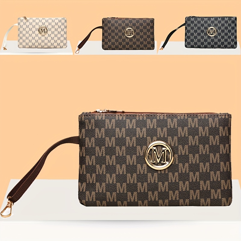 ヴィンテージレタープリント レディース クラッチ、長財布、収 - Wristlet Wallet Zipper のレビューと価格