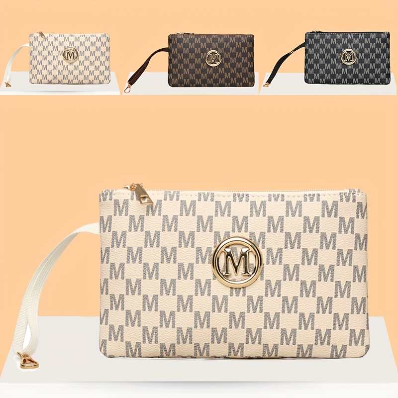 ヴィンテージレタープリント レディース クラッチ、長財布、収 - Wristlet Wallet Zipper のレビューと価格