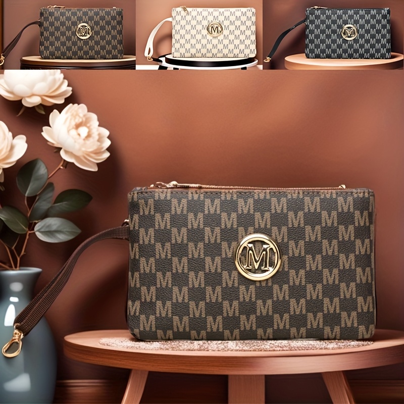 ヴィンテージレタープリント レディース クラッチ、長財布、収 - Wristlet Wallet Zipper のレビューと価格