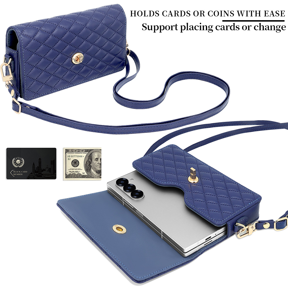 高級PUレザー製スマホウォレットバッグ、Galaxy Z F - Luxury Bags For You のレビューと価格