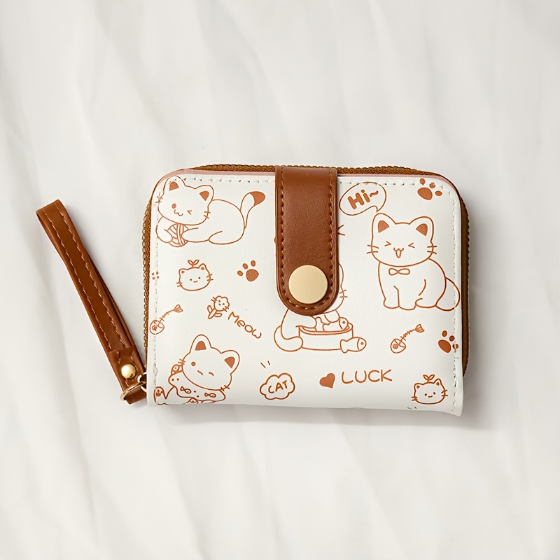 女性財布小銭入れプリントかわいいクマ財布三つ折りスナップ開閉 - Wristlet Wallet Zipper のレビューと価格