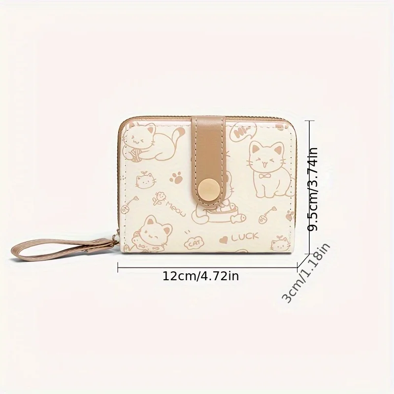 女性財布小銭入れプリントかわいいクマ財布三つ折りスナップ開閉 - Wristlet Wallet Zipper のレビューと価格