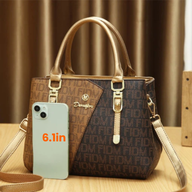 3点セットの女性用バッグ、高級プレミアムレザーのプリント入り - Luxury Bags For You のレビューと価格