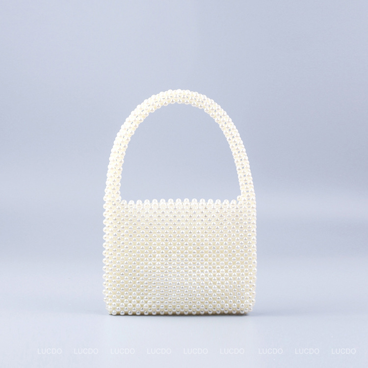 女性のためのビーズのハンドバッグ,ヴィンテージのトートバッグ - Luxury Bags White のレビューと価格