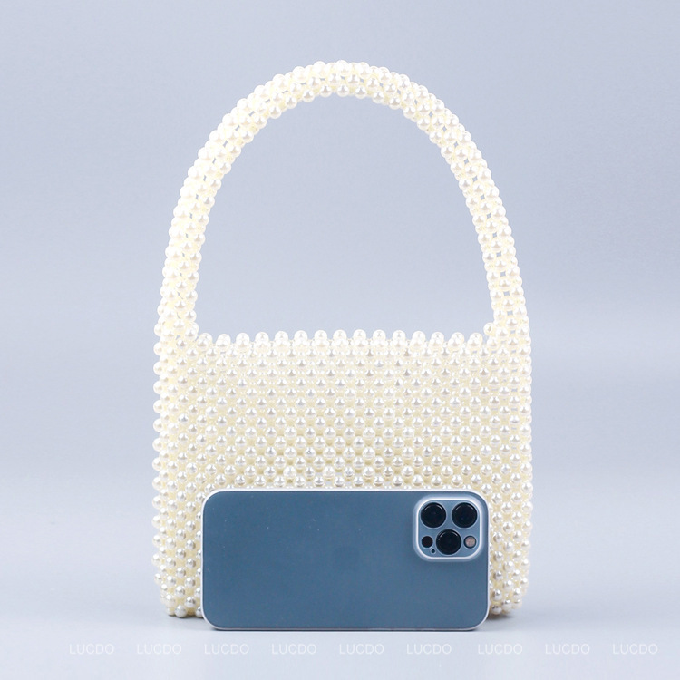 女性のためのビーズのハンドバッグ,ヴィンテージのトートバッグ - Luxury Bags White のレビューと価格