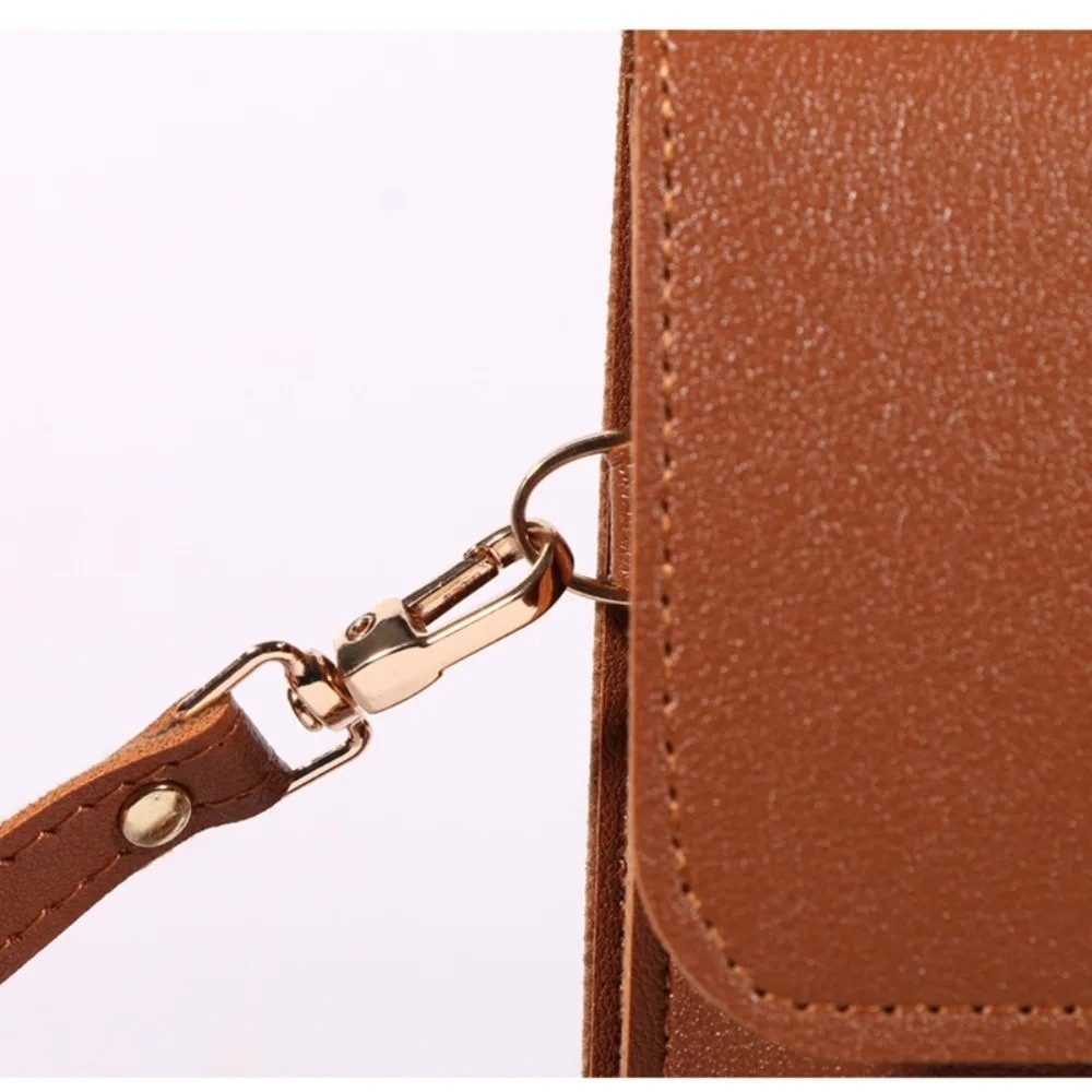 PUレザー製タッチスクリーン対応スマホポーチ ジッパー付きフ - Wristlet Wallet Zipper のレビューと価格
