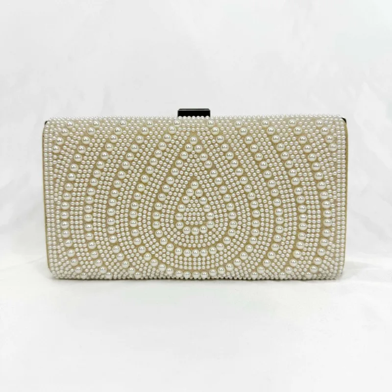 女性のための白い真珠のハンドバッグ,豪華な結婚式のハンドバッ - Luxury Bags White のレビューと価格