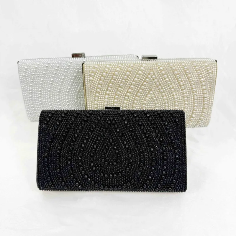 女性のための白い真珠のハンドバッグ,豪華な結婚式のハンドバッ - Luxury Bags White のレビューと価格