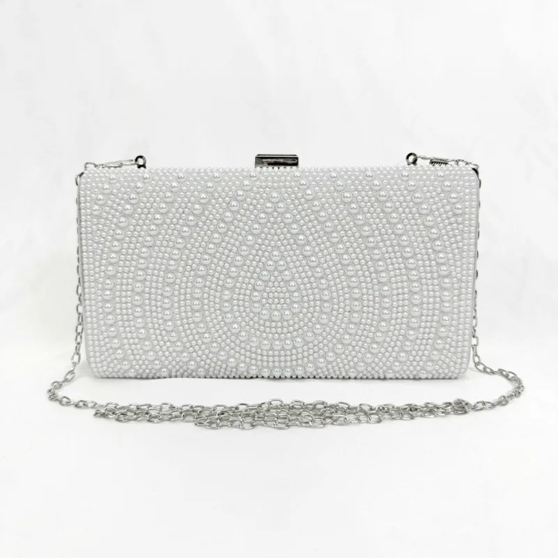 女性のための白い真珠のハンドバッグ,豪華な結婚式のハンドバッ - Luxury Bags White のレビューと価格