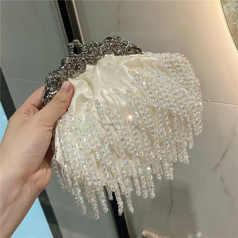 女性のための刺繍されたシルクのハンドバッグ,エレガントなヴィ - Luxury Bags White のレビューと価格