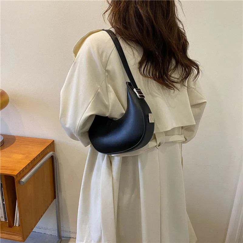 女性用脇の下バッグ 高級PUレザーショルダーバッグ 小さなク - Wristlet Wallet Zipper のレビューと価格