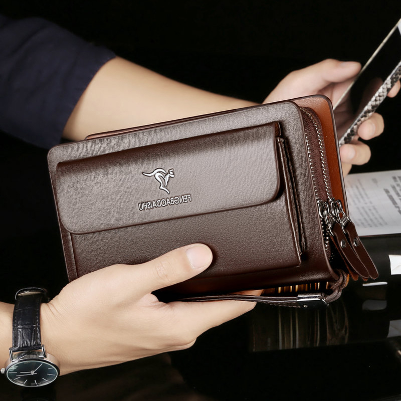 ファッションメンズ財布ブランド大型ジッパーリストレット電話マ - Wristlet Wallet Zipper のレビューと価格