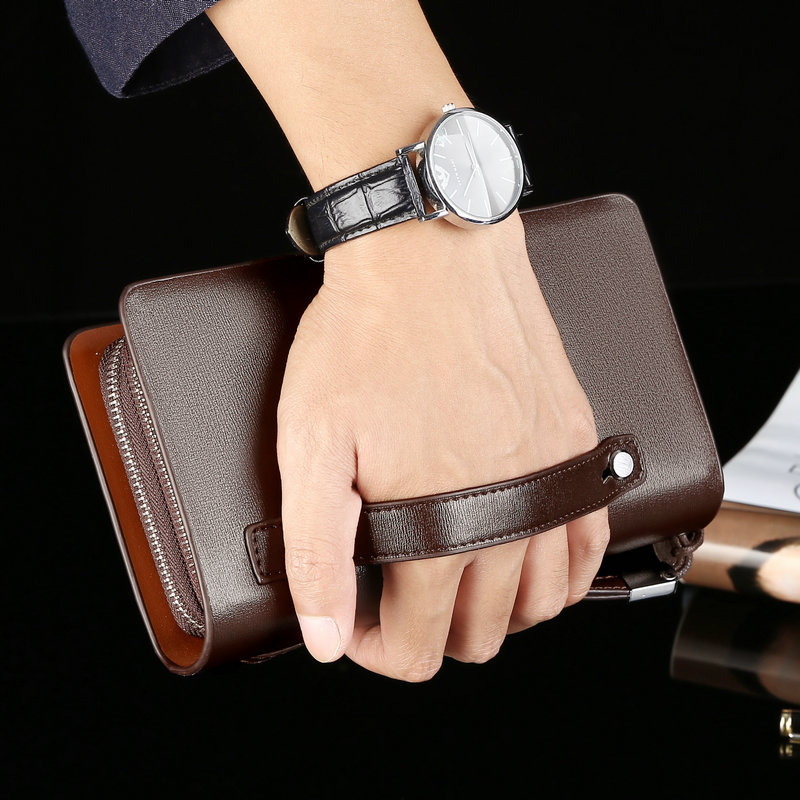 ファッションメンズ財布ブランド大型ジッパーリストレット電話マ - Wristlet Wallet Zipper のレビューと価格