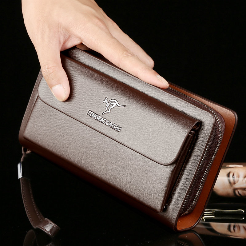 ファッションメンズ財布ブランド大型ジッパーリストレット電話マ - Wristlet Wallet Zipper のレビューと価格