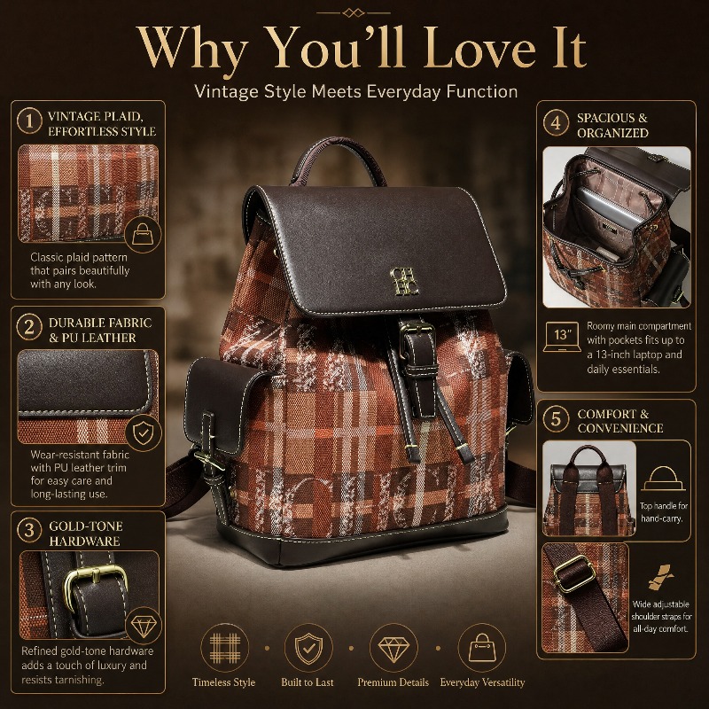 CHHC ファッションカラーブロックバックパックデート多用途 - Luxury Bags For You のレビューと価格