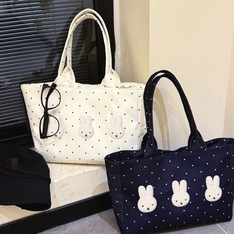 ミッフィー カワイイ 白黒水玉模様 トートバッグ コンパクト - Luxury Bags White のレビューと価格