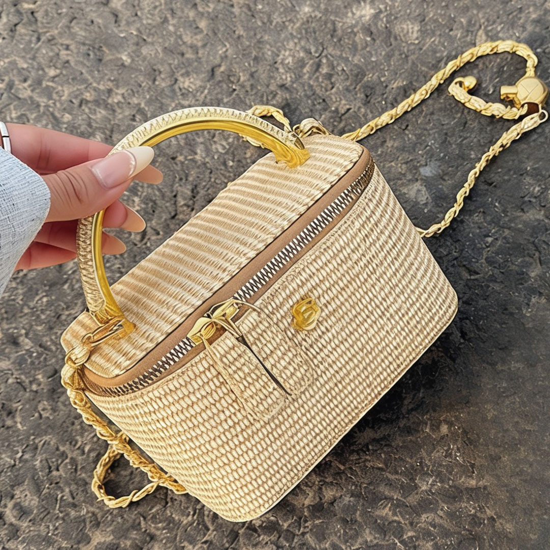 2026年新作織り模様ボックスバッグ、小さなフレグランスチェ - Luxury Bags White のレビューと価格