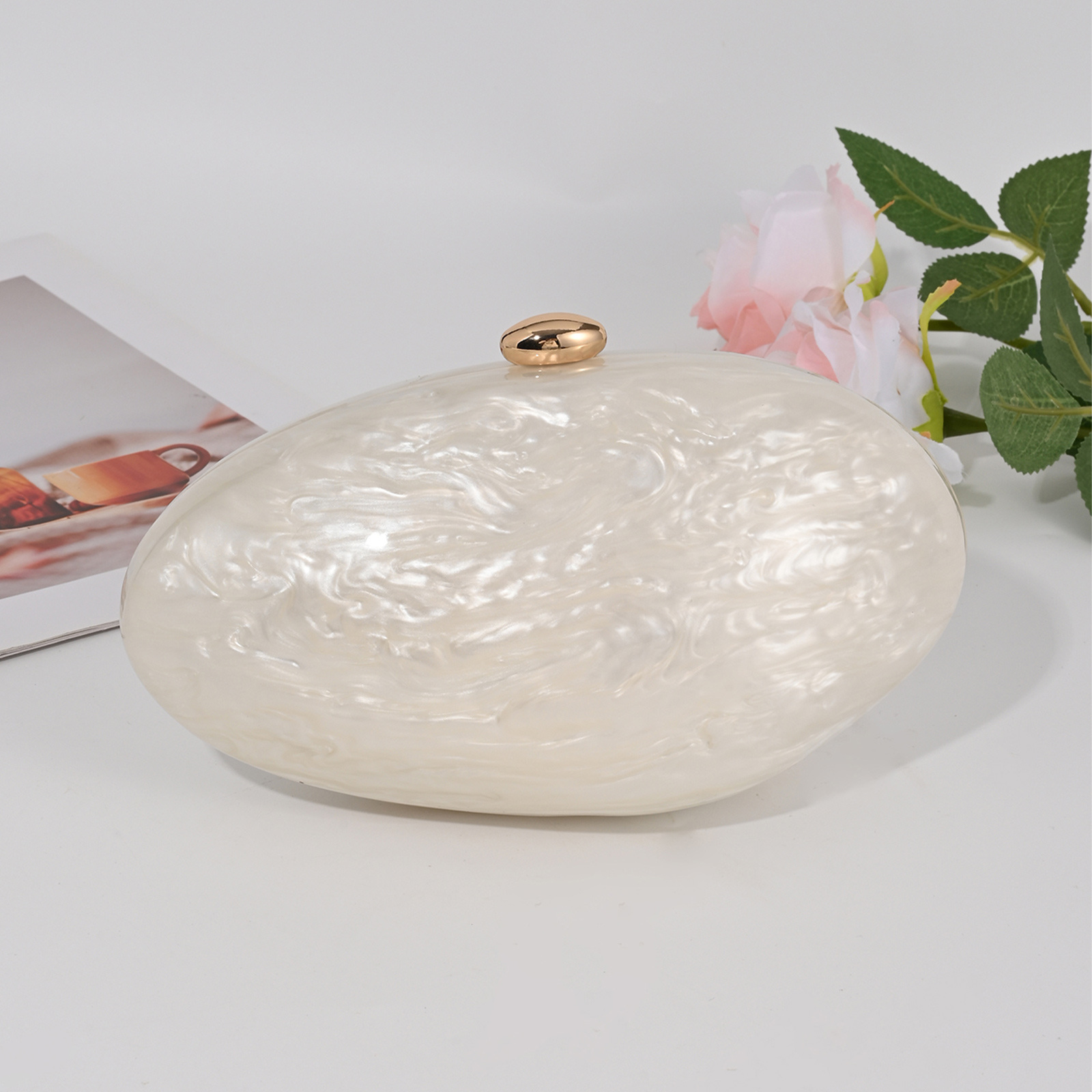 ファッションアクリルシェルクラッチイブニングバッグショルダー - Luxury Bags Medium Size のレビューと価格